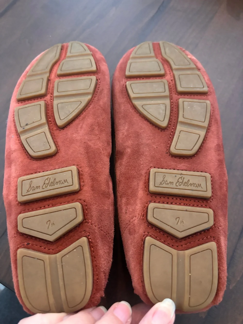 Women’s Sam Edelman Rust Suede Leather Driving Loafers